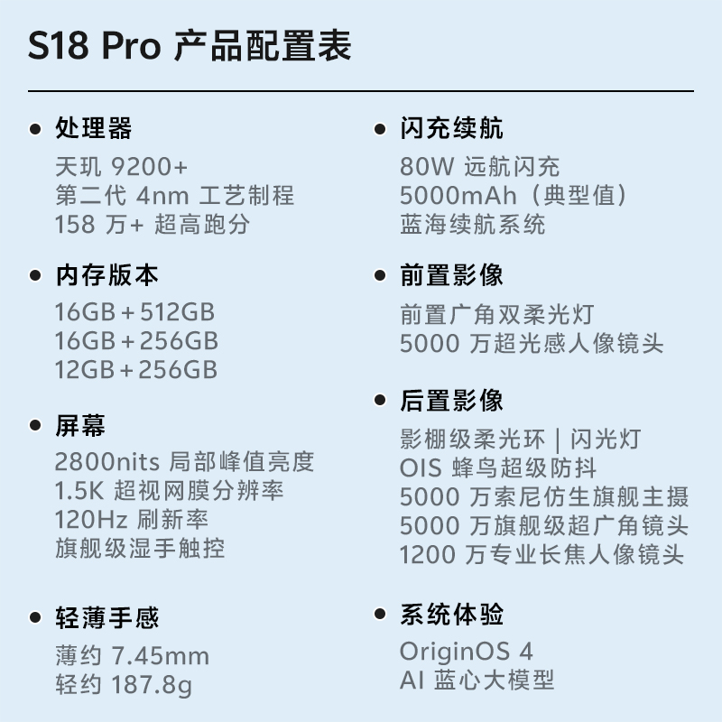 【24期免息 赠80W闪充套装】vivo S18Pro天玑5G智能人像拍照AI新品手机全面屏官方旗舰店官网正品S17Pro - 图1