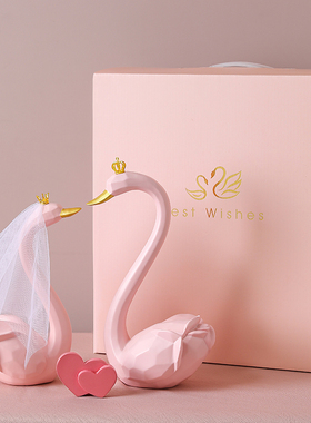 【定制刻字】天鹅摆件见证爱情