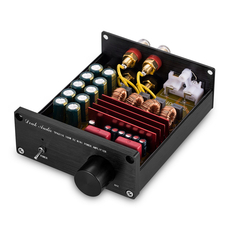 tpa3116迷你200w数字音频功放机2.0声道d类hi-fi立体声功率放大器