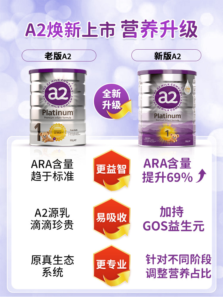 新6罐装澳洲a2a2奶粉1段一段包装 saintcos海外婴幼儿牛奶粉