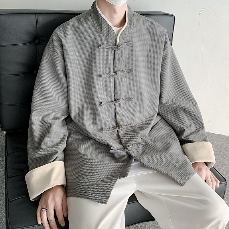 春秋季唐装夹克男国潮外套盘扣中国风男装中山装立领新中式上衣服,淘宝优惠券,粉丝福利购,淘宝优惠卷