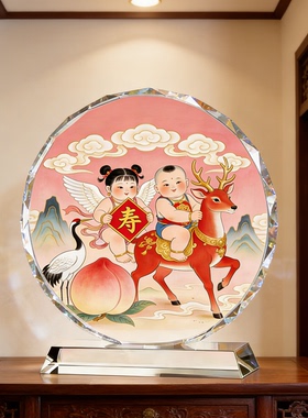 精美贺寿摆件承载美好祝愿装饰品