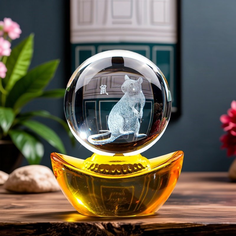 马到成功客厅玄关办公桌新居开业送2026马年礼品元宝水晶球摆件,淘宝优惠券,粉丝福利购,淘宝优惠卷