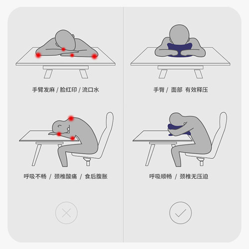 午睡枕学生趴睡枕儿童神器趴趴枕桌上夏学校教室小学生成人办公室 - 图3