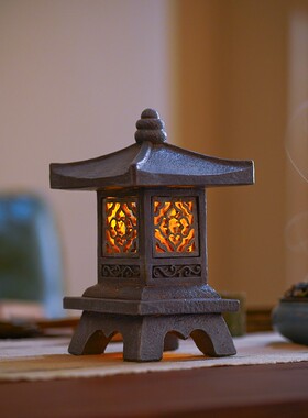 古风宫廷小宫灯中式发光禅意装饰品客厅茶桌书房桌面氛围布置摆件