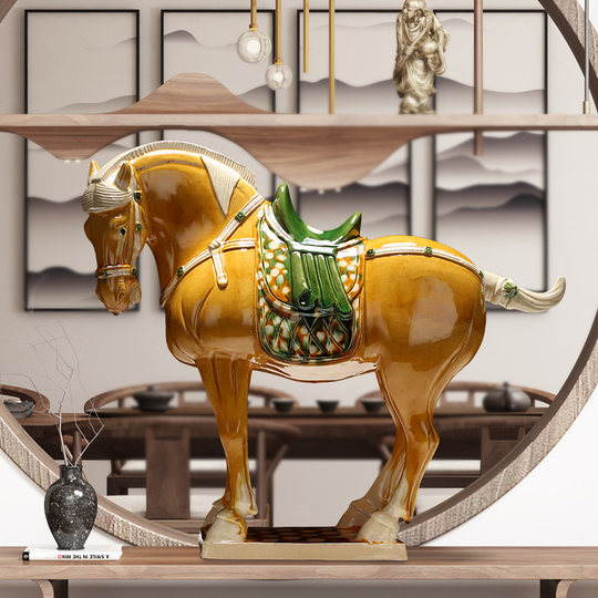 Boyixuan cerámica estilo chino TV gabinete decoración de escritorio