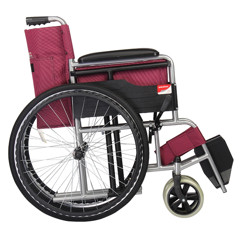 鱼跃轮椅车H007折叠轻便便携旅行家用软座舒适老人代步轮椅车