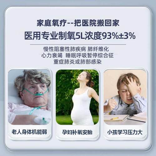 OMRON制氧机5升家用老人制氧机3L升医用级氧气机官方旗舰店Y512W - 图2