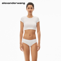 alexanderwang Alexander Wang bodywear series lady lox stitch weaver round collar short sleeve t-shirt