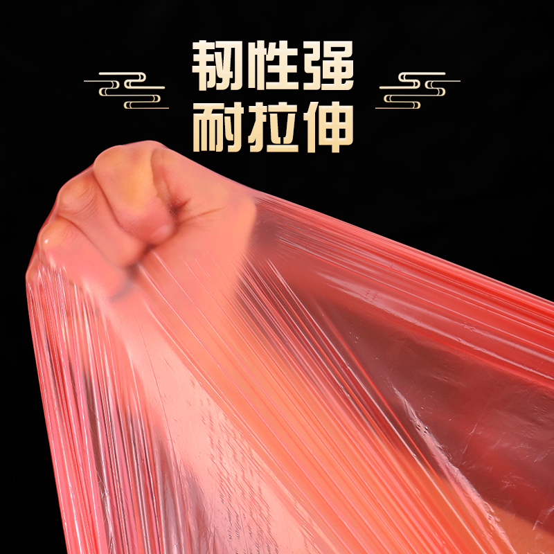 餐桌一次性桌布束口松紧带圆桌长方形桌子塑料布薄膜台布套红色