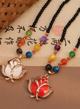 长款网红简约民族风高领毛衣链