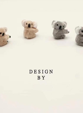 可爱毛绒小考拉发夹女网红同款夹子头饰碎发刘海夹小号抓夹侧边夹