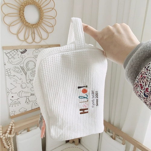 爱予宝贝 Хлопковая трехмерная сумка-органайзер, кроватка, портативный подвесной органайзер, косметичка, с вышивкой