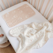 Love to baby Japanese style pure cotton 6 layers gauze light curry small goat pillow towel baby boy parent-child softness and sweat 2 dress