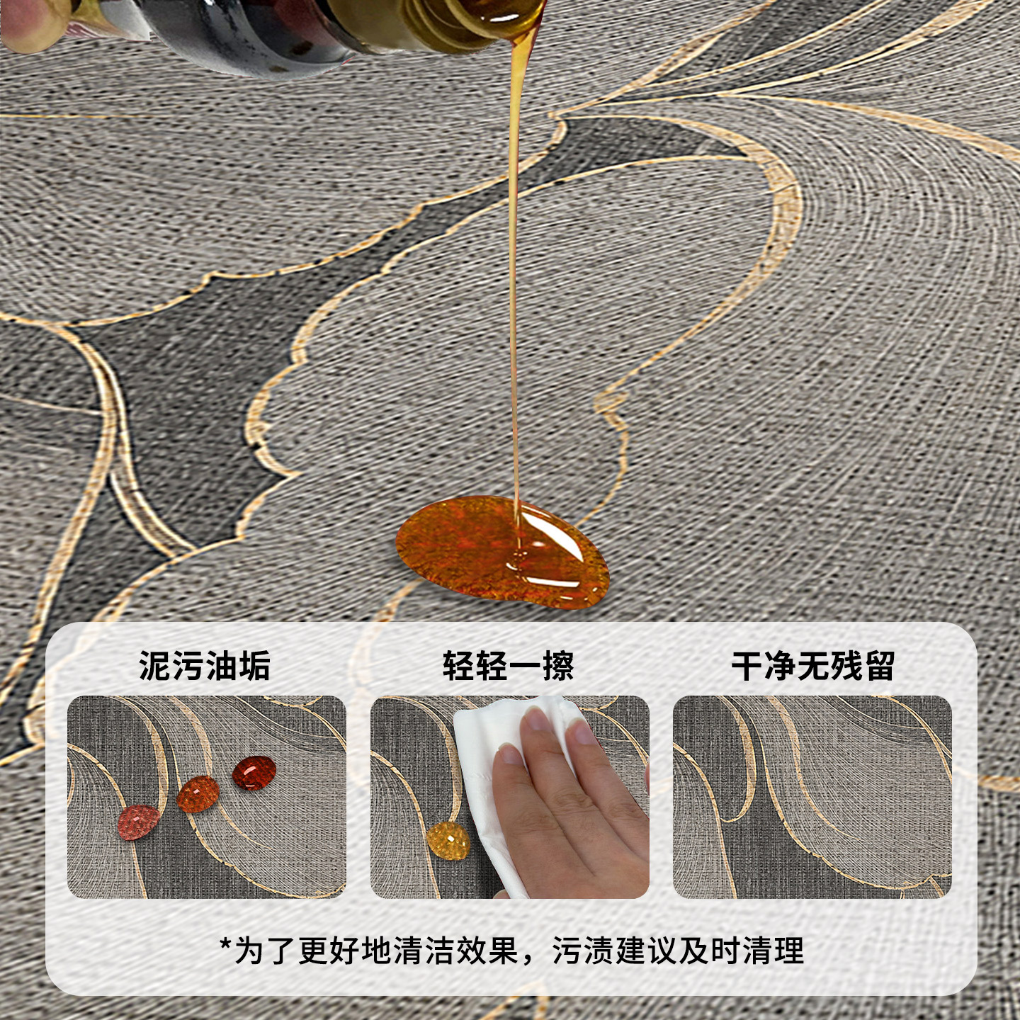Kitchen floor mat new waterproof, oil-proof, anti-slip dust removal mat