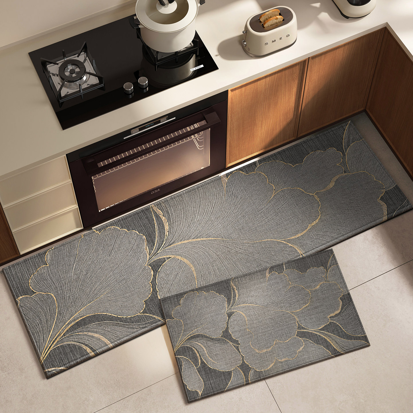 Kitchen floor mat new waterproof, oil-proof, anti-slip dust removal mat