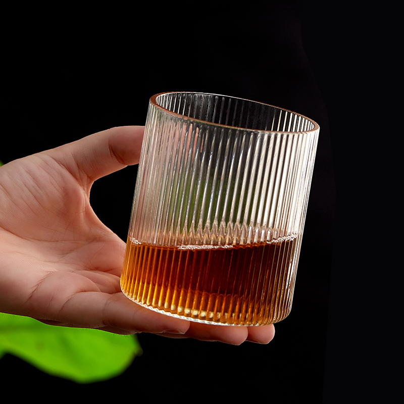 日式玻璃杯ins风茶杯透明啤酒杯水杯家用咖啡杯子网红果汁饮料杯 - 图0