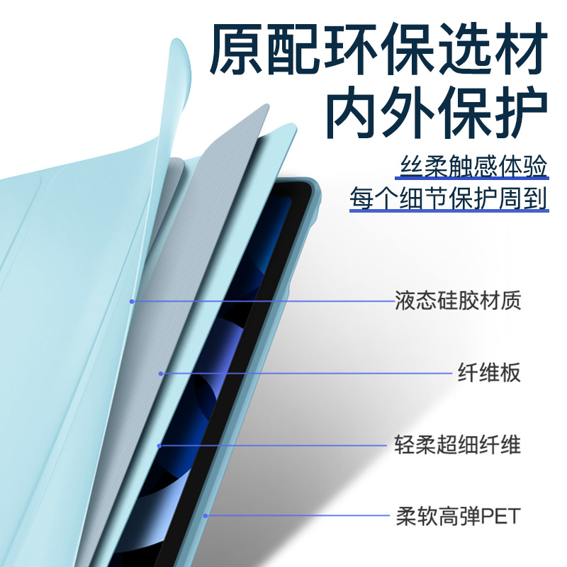 ipadmini6保护壳ipad2021苹果air4套2019pro磁吸9平板mini5八8新款7第九代3硅胶11寸三折2迷你2018硅胶全包外 - 图3