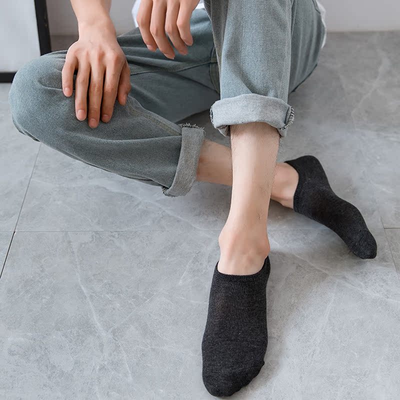 10男女夏季隐形休闲黑白灰三色船袜 萍琦短袜/打底袜/丝袜/美腿袜