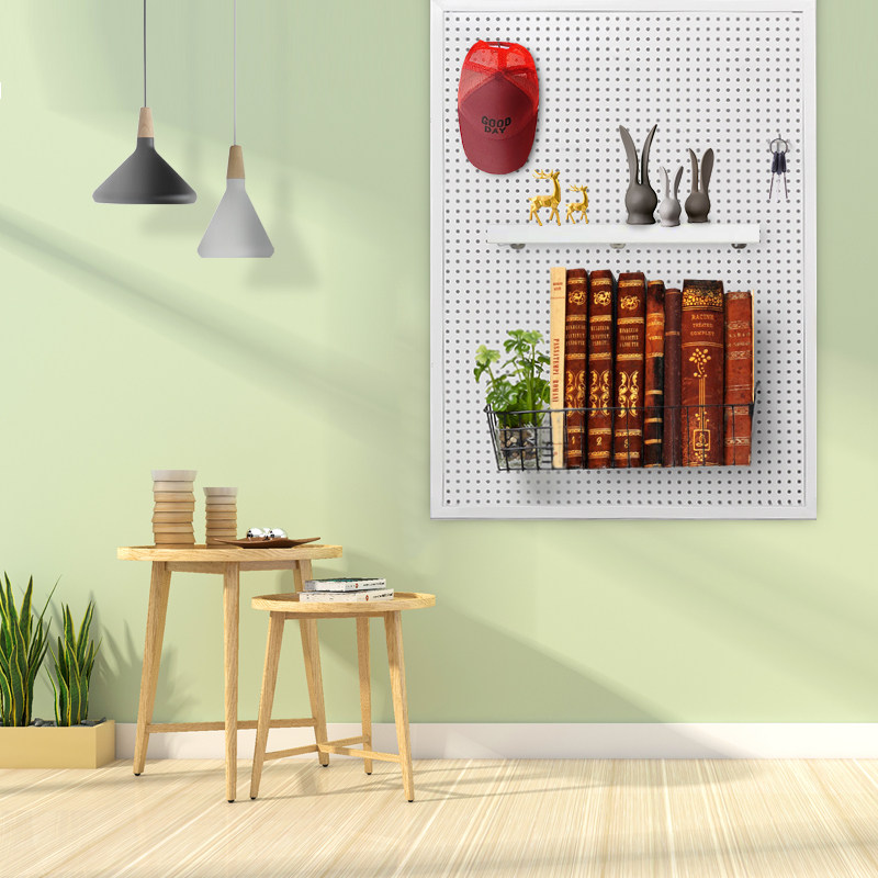 Perforated board shelf mobile phone accessories universal wall accessories