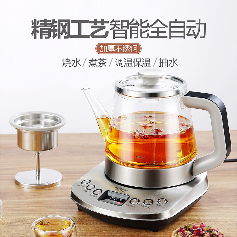 澳柯玛全自动底部上水电玻璃热水壶 澳柯玛韩酷电热水壶