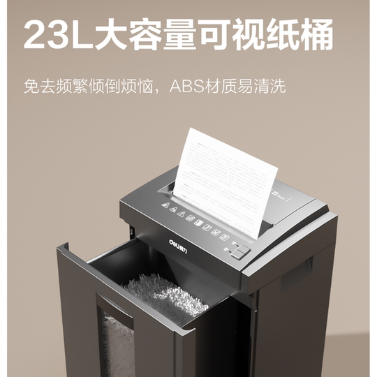 Deli 27530 Aktenvernichter für gewerbliche Zwecke mit großer Kapazität