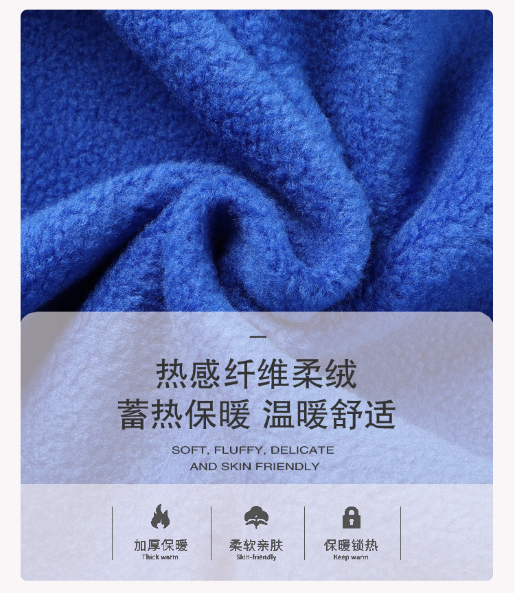 克莱因蓝连帽加绒秋冬新款宽松卫衣 solothink服饰卫衣/绒衫