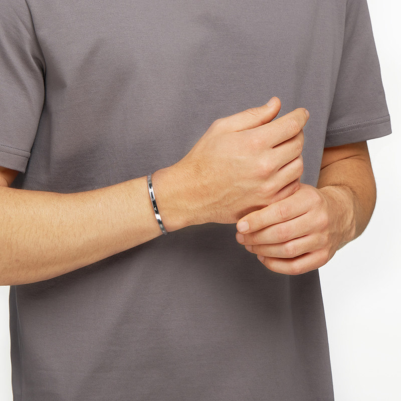 armani阿玛尼开口女玫瑰金色感手镯 emporioarmani饰品手镯