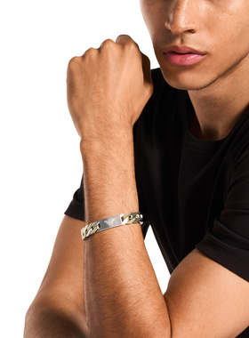 Armani阿玛尼LOGO男士手链