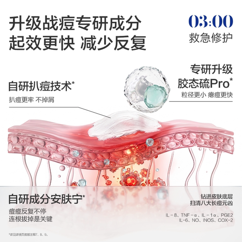 大水滴3点祛痘精华3.0 青少年学生党祛痘救急修护瘪痘净痘淡红印 - 图2