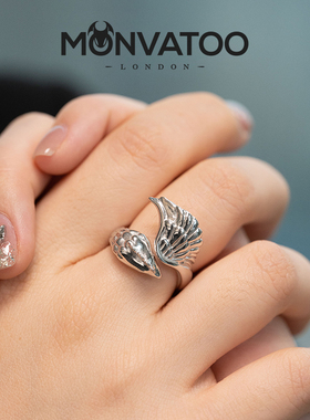 MONVATOO凤凰戒指开口可调节