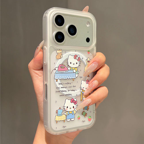 适用一加15/13手机壳1+ace6/5/3插画kt磁吸2V支架oneplus11/10卡通可爱9pro磨砂8R网红超火高级7t少女心6/5新 - 图0