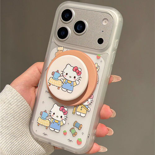 适用一加15/13手机壳1+ace6/5/3插画kt磁吸2V支架oneplus11/10卡通可爱9pro磨砂8R网红超火高级7t少女心6/5新 - 图1