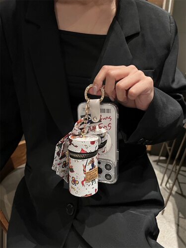 复古CD唱片补妆镜适用小米13手机壳12x口红钱包13ultra新款11ultra可背斜挎Mi10s肩带挂绳cc9网红m8se潮牌pro - 图3
