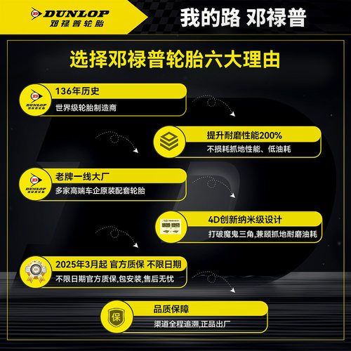 邓禄普汽车轮胎 235/55R18 100V GRANDTREK PT3 适配哈弗H2奥迪A6 - 图2