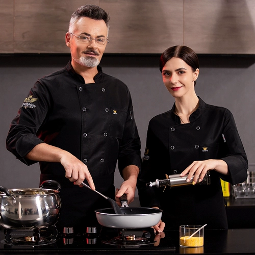 Шеф -повар Работа для одежды с длинным рукавом мужчина осенняя одежда ресторан ресторан кухня рабочая одежда Женская отель дыхательная одежда шеф -повара