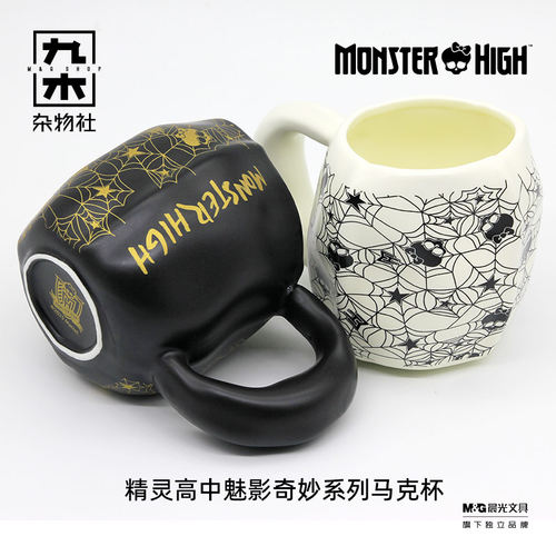 九木杂物社怪物高中美泰芭比娃娃精灵高中保温杯陶瓷马克杯情侣款 - 图2