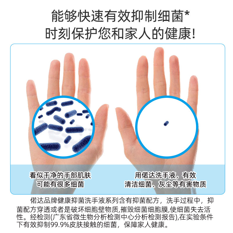 两瓶装-偌达抑菌洗手液乳液型500ml大容量易清洁多重表活温和呵护,淘宝优惠券,粉丝福利购,淘宝优惠卷