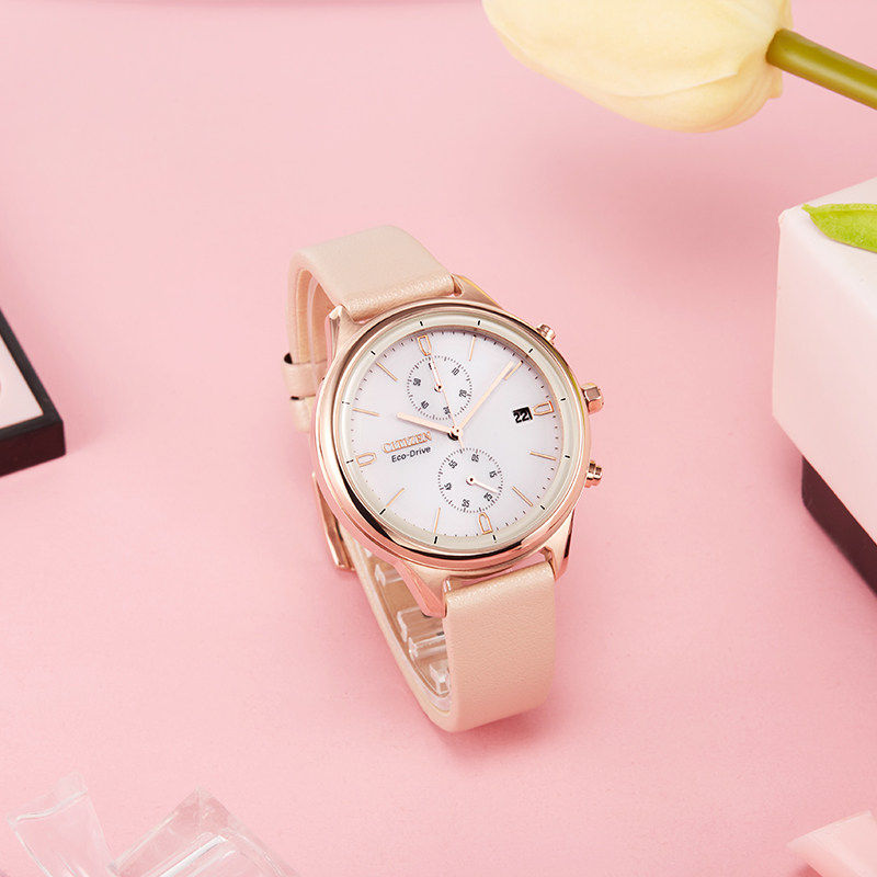 Citizen西铁城手表女光动能双眼时尚文艺潮流皮带表FB2003/FB2008 Citizen西铁城手表女光动能双眼时尚文艺潮流皮带表FB2003/FB2008