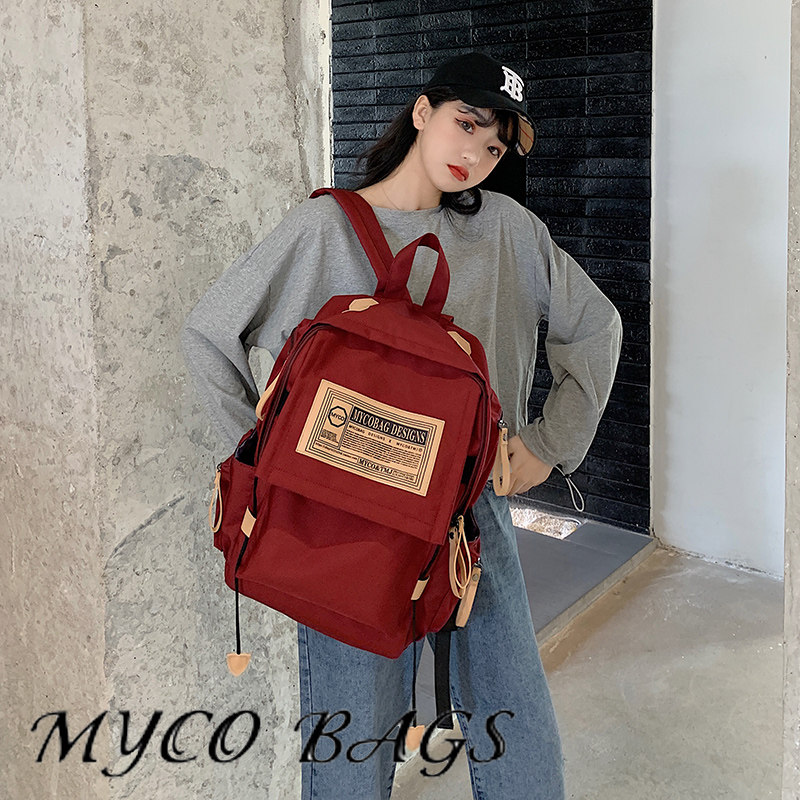 2020新款女大学生韩版原宿双肩包 mycobags双肩背包