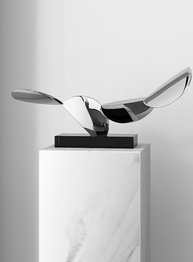 镜面不锈钢《万象启新》抽象雕塑