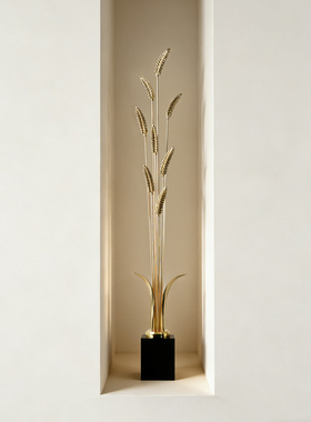 新中式黄铜麦穗丰收吉祥装饰摆件