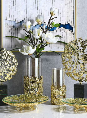 欧式客厅茶几玻璃花瓶装饰品