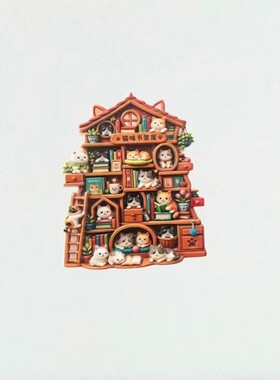 小猫乐园总动员冰箱贴立体软磁性