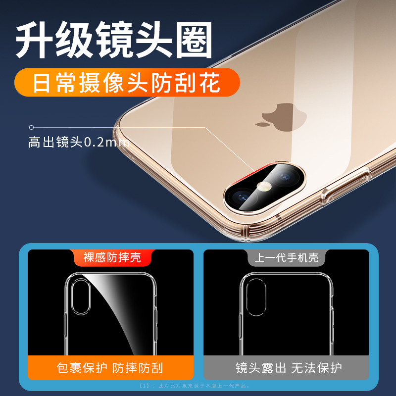 倍越适用于iphonex手机壳苹果x保护套xr新款xs透明xsmax防摔xsxmax气囊xsmaxs全包xmax硅胶软壳10简约男女款 - 图2