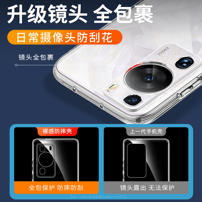 倍越适用于华为p60手机壳p60pro保护套p60art新款透明防摔全包镜头硅胶软壳简约外壳男女款 - 图2