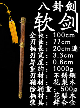 龙泉万仞不锈钢武术剑未开刃