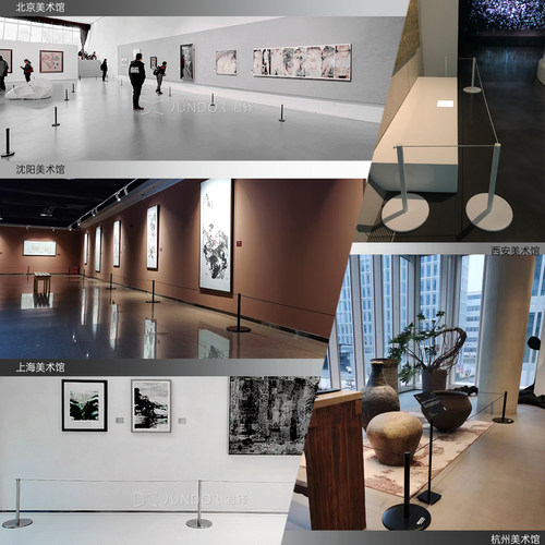 君铎 极简艺术矮拦杆美术围栏柱博物馆50CM一米线展览隔离栏定制 - 图0