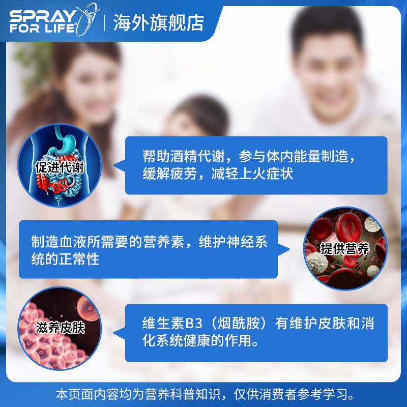 spray for life美国进口复合族喷剂 SPRAYFORLIFE海外B族维生素