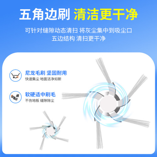 适用于追觅W10扫地机器人配件Pro耗材尘袋抹布滚刷边刷滤芯清洁液 - 图1